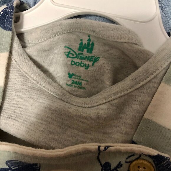 Lot of 3 Disney Baby & PI Baby Mickey & Friends Overall Outfits Set 24M Toddler - Picture 5 of 8
